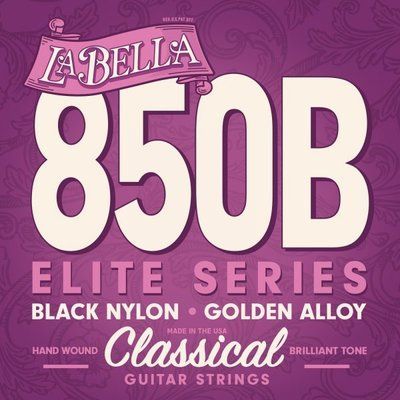 Струны для классической гитары La Bella 850-B Elite Black Nylon Golden Alloy Medium 530175 фото
