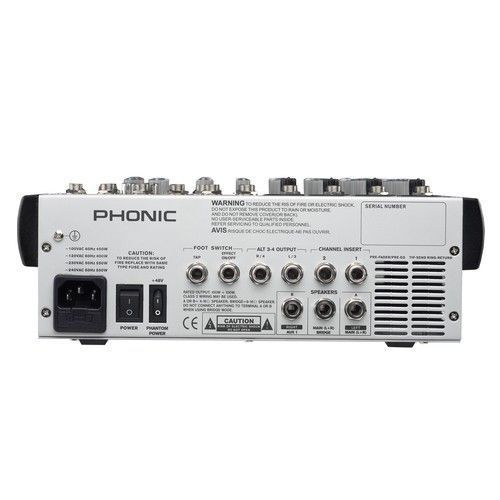 Активний мікшерний пульт Phonic MU 200XP, колір світло-сірий з чорними включеннями 238499 фото
