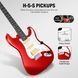 Набір електрогітара Donner Music DST-100 Sunburst Electric Guitar Kit Red EC1166 + комбопідсилювач + тюнер +чохол + ремінь 87532 фото 4