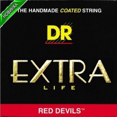 Струны для электрогитары DR RDE-10 Red Devils Nickel Medium Coated Electric Guitar 10/46 29-5-21-22 фото