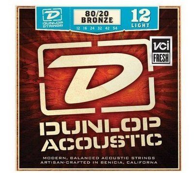 Струны для акустической гитары Dunlop DAB1154 Bronze 80/20 Light Tension (012-054) 79321 фото