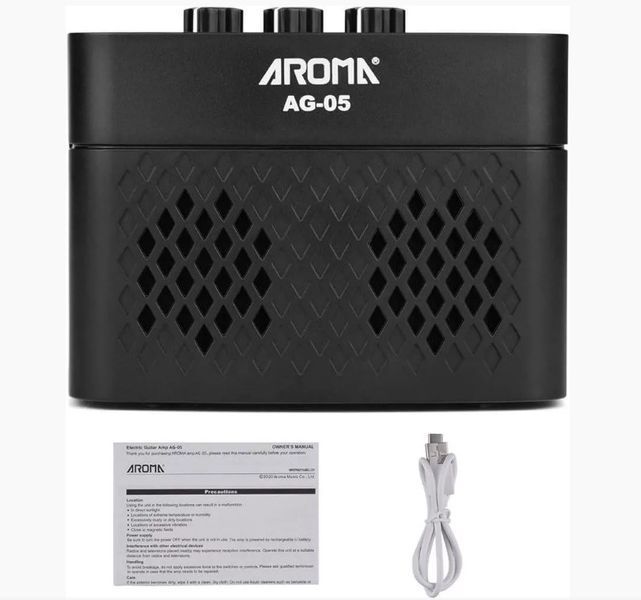 Комбопідсилювач для електрогітари AROMA AMP AG05 BLACK потужність 5вт 87192 фото