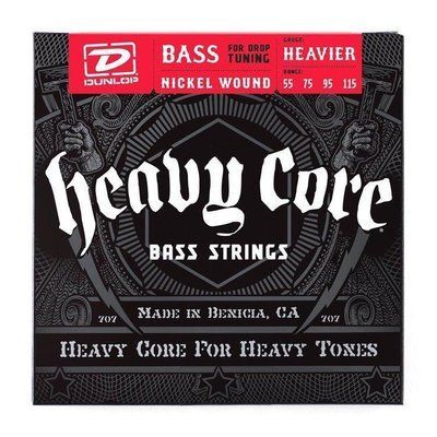 Струни для бас-гітари Dunlop DBHCN55115 Heavier Core Bass Nickel wound 120714 фото