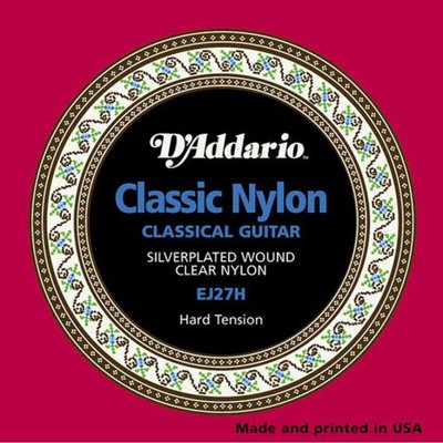 Струни для класичної гітари D'Addario EJ27H Student Nylon Classical Strings Hard Tension 73773 фото