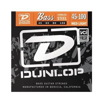 Струны для бас-гитары Dunlop DBS45100 Stainless Steel Med Light 45-100 114560 фото