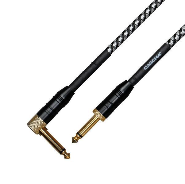 Кабель инструментальный Cascha CCP-G2ABK6 (Professional Line Guitar Cable, Tweed Black, 6 м) 24-10-05-53 фото
