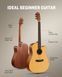 Набор акустическая гитара Donner Music DAG-1C 41 Inch Full-size Cutaway Acoustic Guitar Spruce Mahogany Body EC984 + чехол + струны + тюнер + накладка + каподастр 87513 фото 3
