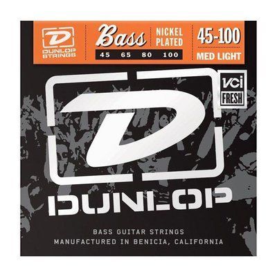 Струны для бас-гитары Dunlop DBN45100 Nickel Plated Steel Med Light 114564 фото
