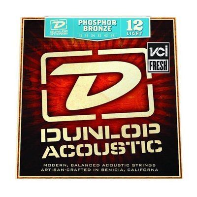 Струны для акустической гитары Dunlop DAP1254 Acoustic Phosphor Bronze Light Guitar Strings 12/54 80606 фото