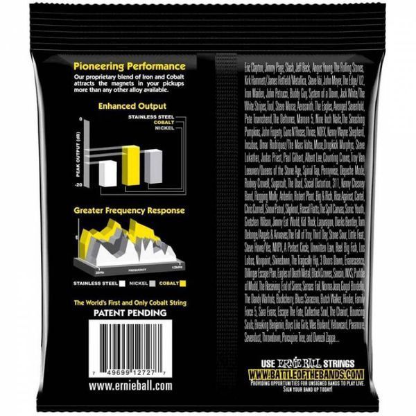 Струни для електрогітари Ernie Ball 2727 Cobalt Slinky Electric Guitar Strings 11/54 Ernie Ball 2727 фото