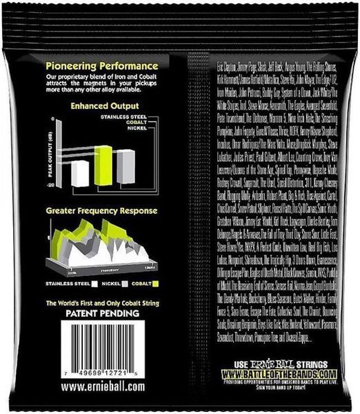 Струни для електрогітари Ernie Ball 2721 Cobalt Slinky Electric Guitar Strings 10/46 Ernie Ball 2721 фото