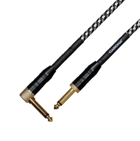 Кабель інструментальний Cascha CCP-G2ABK9 (Professional Line Guitar Cable, Tweed Black, 9 м) 24-10-05-54 фото