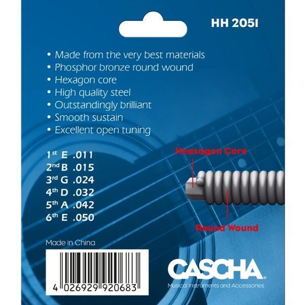 Струны для акустической гитары Cascha HH 2051 (.011 - .050) 24-11-21-01 фото