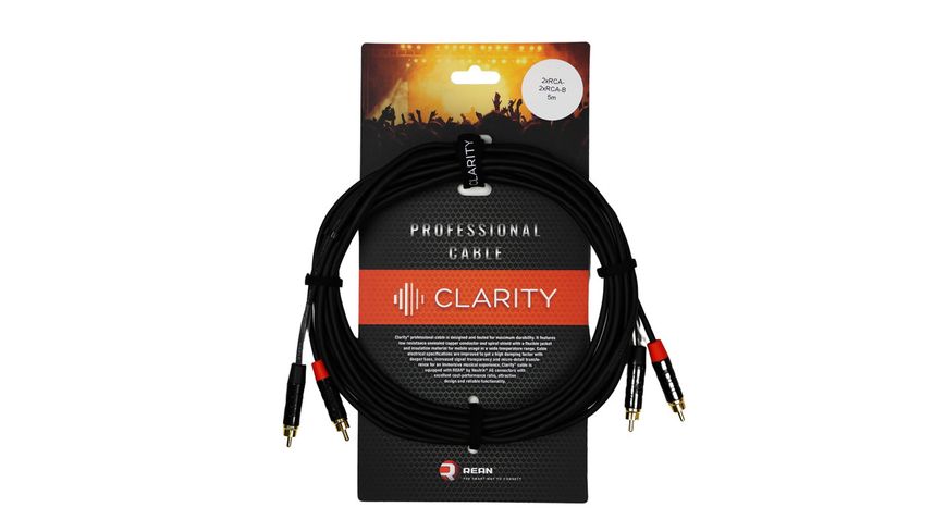 Комутаційний кабель Clarity 2xRCA-2xRCA-B/5m 528545 фото