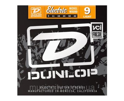 Струни для електрогітари  Dunlop DEN0942 Light Nickel Plated Steel Electric Guitar Strings 9/42 78562 фото