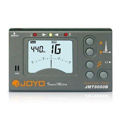 Тюнер-метроном хроматичний JOYO JMT-9000B, темп 30-250 уд/хв, універсальний, колір сірий 120668 фото