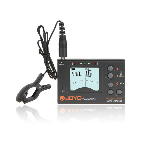 Тюнер-метроном хроматичний JOYO JMT-9000B, темп 30-250 уд/хв, універсальний, колір сірий 120668 фото