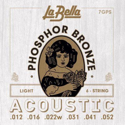 Струны для акустической гитары La Bella 7GPS Phosphor bronze Light Tension 12-52 528806 фото