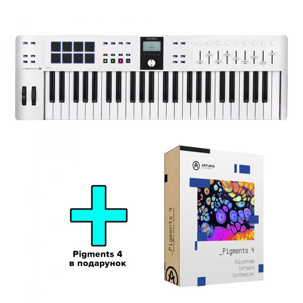 MIDI-клавіатура Arturia KeyLab Essential 49 mk3 (White) + Arturia Pigments 23-05-22-01 фото