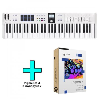 MIDI-клавіатура Arturia KeyLab Essential 61 mk3 (White) + Arturia Pigments 23-05-22-02 фото