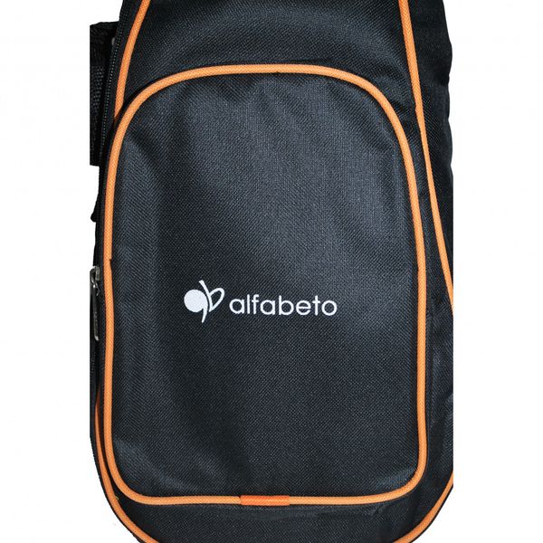 Чохол для укулеле сопрано Alfabeto CottonBag21OR 21 дюйм, бавовняний, без утеплювача, водонепроникний, чорний колір 20-48-11-3 фото