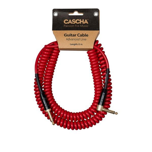 Кабель інструментальний Cascha CCA-G2RD6 (Advanced Line Guitar Cable Curly, Red, 6 м) 24-10-05-36 фото