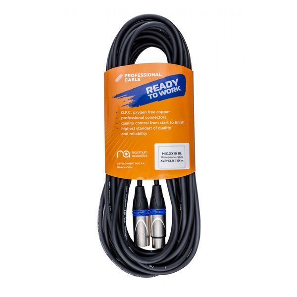 Кабель микрофонный Maximum Acoustics MIC.XX10 (Blue) (OFC) 10м 23-3-15-9 фото