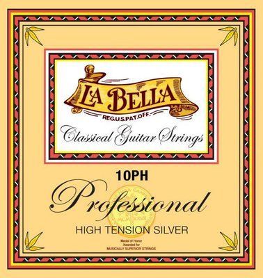Струны для классической гитары с длинной мензурой La Bella 10PH Professional Classical Guitar Strings High Tension Silver Nylon 112507 фото