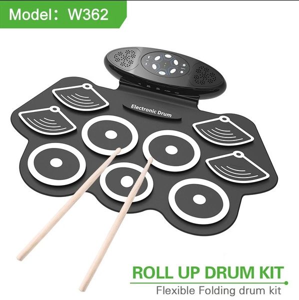 Гнучка ударна установка ROLL UP DRUM KIT W362, електронні барабани W362 фото