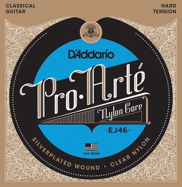 Струни для класичної гітари D'Addario EJ46 Classical Silverplated Wound Nylon Hard Tension 74194 фото