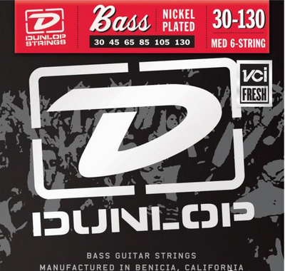 Струни для 6-стр. бас-гітари Dunlop DBN30130 Nickel Plated Medium 255022 фото