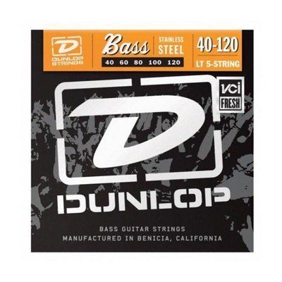 Струны для бас-гитары (5 струн) Dunlop DBS40120 Stainless Steel Light 5 114559 фото