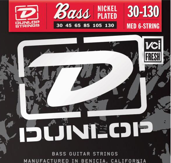 Струни для 6-стр. бас-гітари Dunlop DBN30130 Nickel Plated Medium 255022 фото