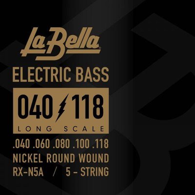 Струни для 5-ти струнної бас-гітари La Bella RX-N5A Nickel round wound 528823 фото