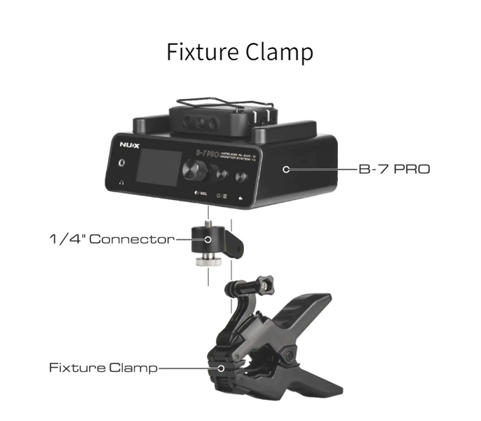 Бездротова система NUX B-7Pro (plus Fixture Clamp) для In-Ear моніторингу, сцени 88080 фото