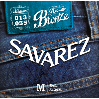 Струни для акустичної гітари Savarez A130M Medium Tension 13-55 Phosphor bronze 29-2-11-5 фото
