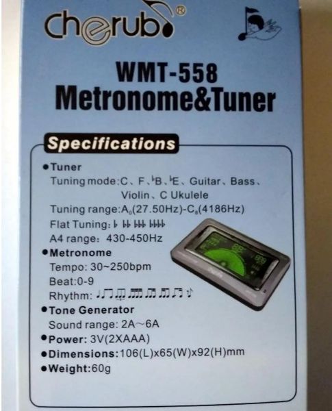 Тюнер-метроном Cherub WMT-558 BK 80536 фото