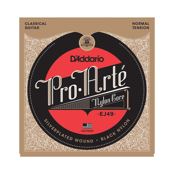 Струни для класичної гітари D'Addario EJ49 Classical Guitar Strings Black Nylon Normal Tension 73770 фото