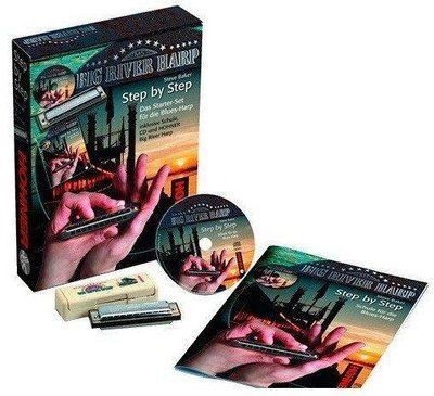 Губна гармошка Hohner M91401 Step by Step Harmonica Blues Starter Pack (Big River C) (Тональність &ndash; До-мажор) Діатонічна 10 отворів 114331 фото