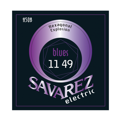 Струни для електрогітари Savarez H50B Hexagonal Explosion Blues Tension нержавіюча сталь 11-49 126203 фото