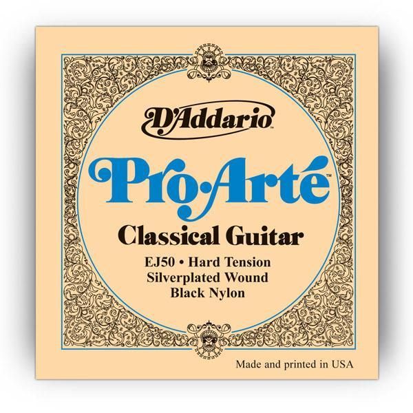 Струни для класичної гітари  D'Addario EJ50 Classical Guitar Strings Black Nylon Hard Tension 73771 фото