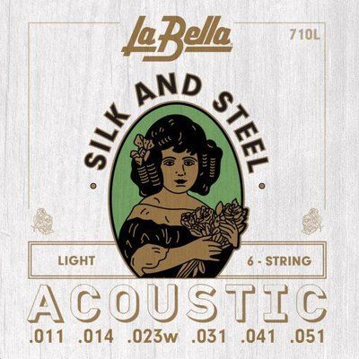 Струны для акустической гитары La Bella 710L Silk And Steel Acoustic Guitar Strings Light 11/51 528811 фото