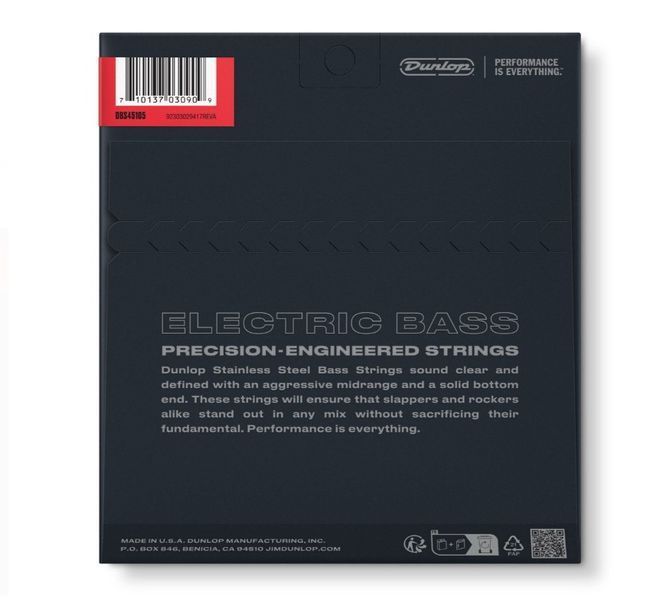 Струны для бас-гитары Dunlop DBS45105 Stainless Steel 45-105 114561 фото