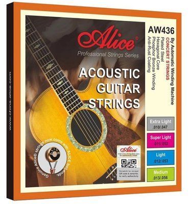 Струни для акустичної гітари Alice AW436P-SL Plated Steel Phosphor Bronze Super Light 11-52 80152 фото