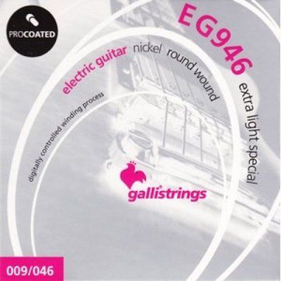 Струни для електрогітари GALLI PROCoated Nickel EG0946 Extra Light Special сталь-нікель 29-5-18-20 фото