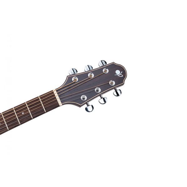 Електроакустична гітара з вирізом Alfabeto Solid EleganceEQ Awesome з чохлом, п'єзодатчик LC-5, підсилювач та 5-х смуговий еквалайзер, колір темний натуральний 17-4-25-14 фото