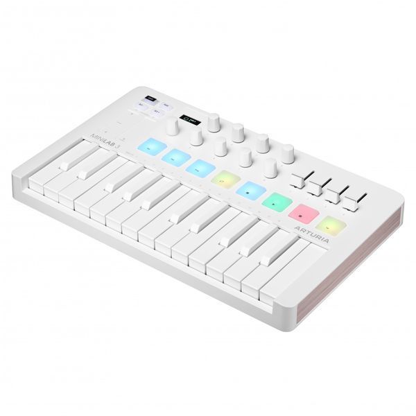 MIDI-клавиатура Arturia MiniLab 3 Alpine White Special Edition 23-10-10-04 фото