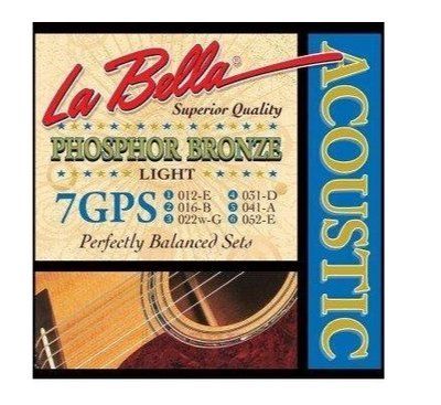 Струны для акустической гитары La Bella Phosphor Bronze 7GPS, 12-52 126107 фото