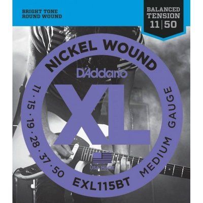 Струни для електрогітари D'Addario EXL-115 BT Nickel XL Balanced Tension Medium 11/50 74195 фото