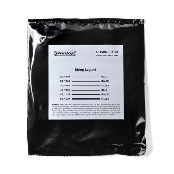 Струни для бас-гітари (6 струн) Dunlop DBSBN30130 Super Bright Nickel wound 123848 фото